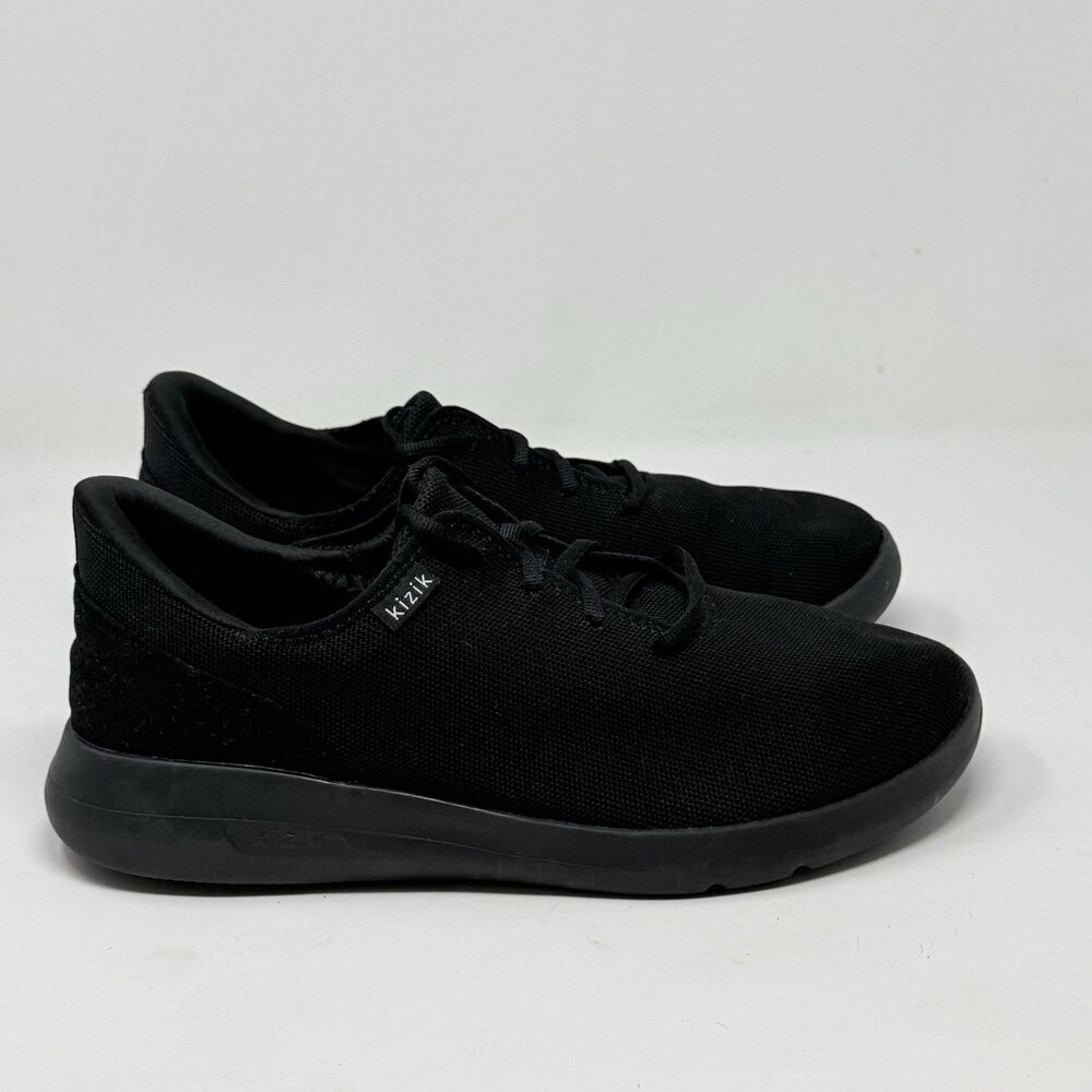 Kizik Madrid Eco Knit Shoes Mens 11.5 Wide Black Hands Free Sneakers NO INSOLES